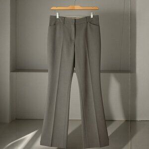 Express Design Studio Gray Dress Pants Women’s 2R – Linen Blend, Flat Front